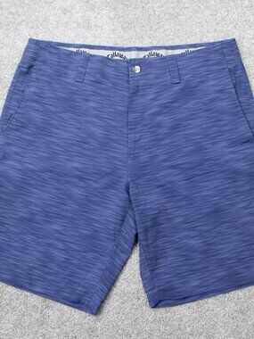 Callaway Golf Shorts Mens 34 Blue 9" Performance Stretch Polyester Stretch
